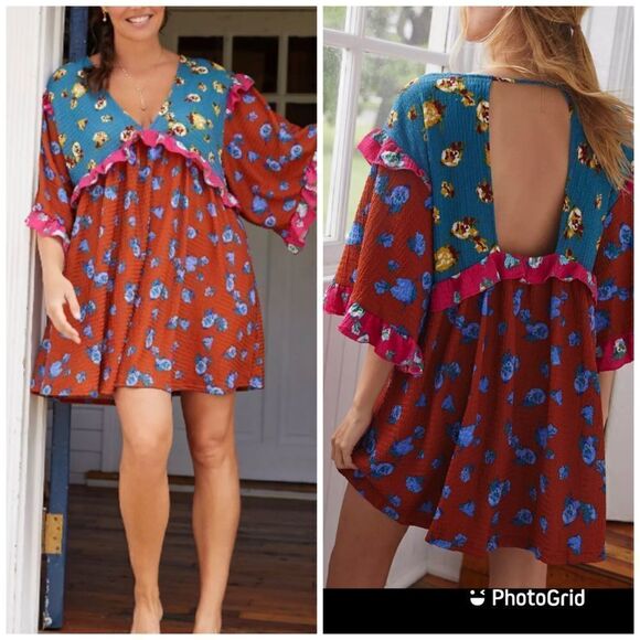 NWT Anthropologie Ruffled Sleep Mini Dress Medium - Picture 13 of 14